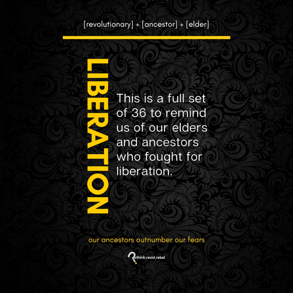 education .  radical black activist cards